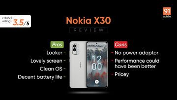 Nokia X30 test par 91mobiles.com
