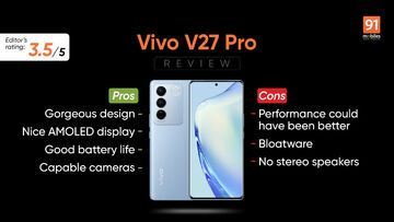 Vivo V27 Pro test par 91mobiles.com