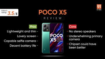 Xiaomi Poco X5 test par 91mobiles.com