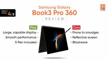 Samsung Galaxy Book 3 Pro test par 91mobiles.com