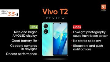 Vivo T2 reviewed by 91mobiles.com