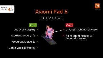 Xiaomi Pad 6 test par 91mobiles.com