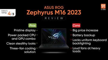 Asus ROG Zephyrus M16 reviewed by 91mobiles.com