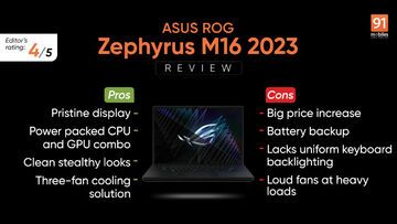 Asus ROG Zephyrus M16 test par 91mobiles.com