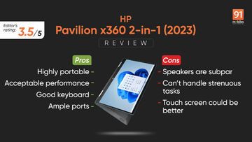 HP Pavilion x360 test par 91mobiles.com