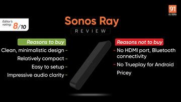Sonos Ray test par 91mobiles.com