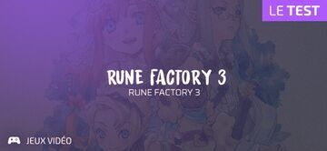 Rune Factory 3 Special test par Geeks By Girls Rune Factory 3 Special test par Geeks By Girls