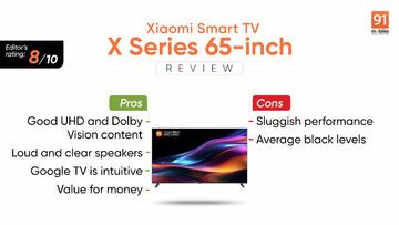 Xiaomi Smart TV X Series test par 91mobiles.com