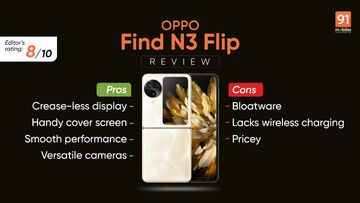 Oppo Find N3 Flip testé par 91mobiles.com Oppo Find N3 Flip testé par 91mobiles.com
