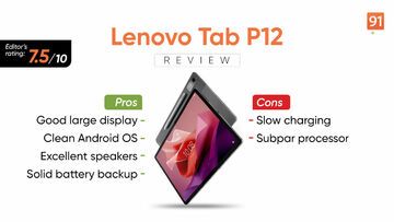 Lenovo Tab P12 test par 91mobiles.com