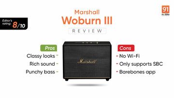 Marshall Woburn II test par 91mobiles.com