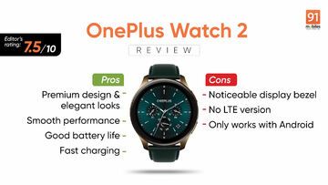 OnePlus Watch 2 test par 91mobiles.com