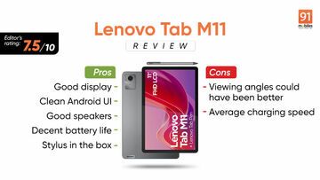 Lenovo Tab M11 reviewed by 91mobiles.com