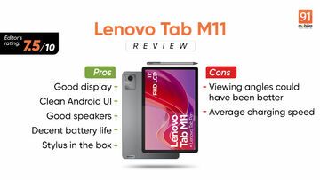 Lenovo Tab M11 test par 91mobiles.com