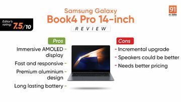 Samsung Galaxy Book4 Pro reviewed by 91mobiles.com