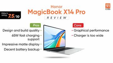 Honor MagicBook test par 91mobiles.com