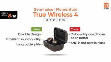 Sennheiser Momentum True Wireless test par 91mobiles.com