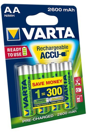 Varta Rechargeable Accu 2600 mAh im Test: 1 Bewertungen, erfahrungen, Pro und Contra