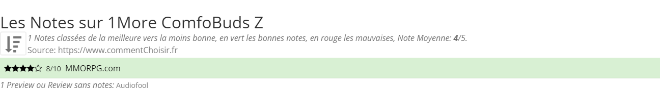 Ratings 1More ComfoBuds Z