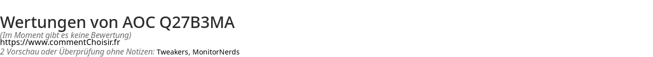 Ratings AOC Q27B3MA