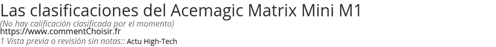 Ratings Acemagic Matrix Mini M1