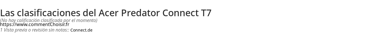 Ratings Acer Predator Connect T7