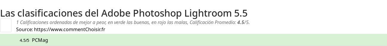 Ratings Adobe Photoshop Lightroom 5.5