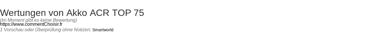 Ratings Akko ACR TOP 75