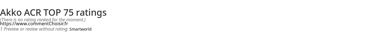 Ratings Akko ACR TOP 75