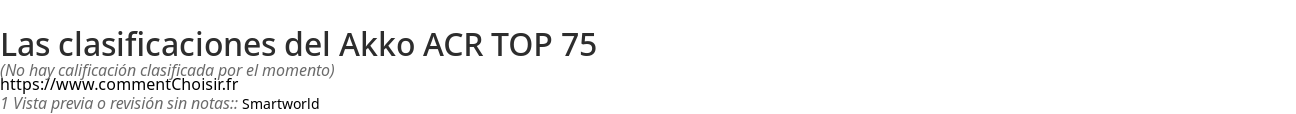 Ratings Akko ACR TOP 75