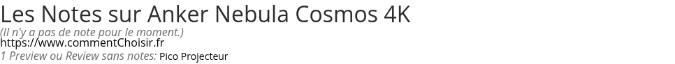 Ratings Anker Nebula Cosmos 4K