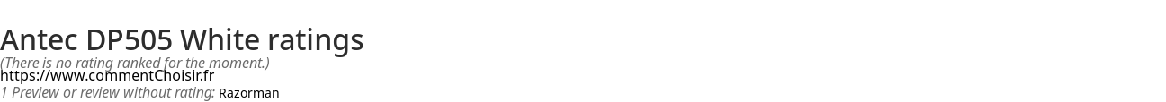 Ratings Antec DP505 White