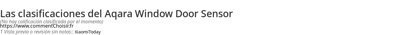 Ratings Aqara Window Door Sensor