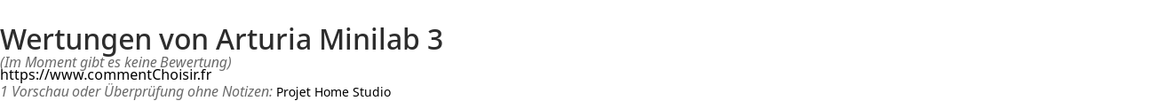 Ratings Arturia Minilab 3