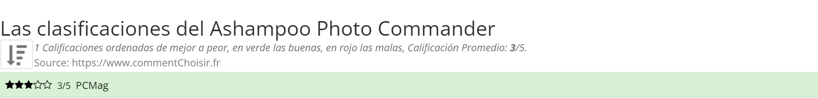 Ratings Ashampoo Photo Commander