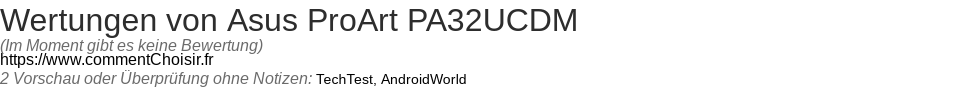 Ratings Asus  ProArt PA32UCDM