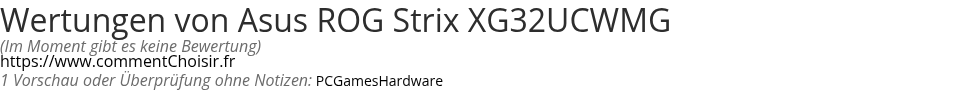 Ratings Asus  ROG Strix XG32UCWMG
