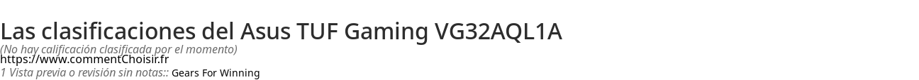 Ratings Asus  TUF Gaming VG32AQL1A