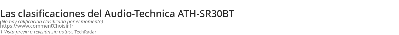 Ratings Audio-Technica ATH-SR30BT