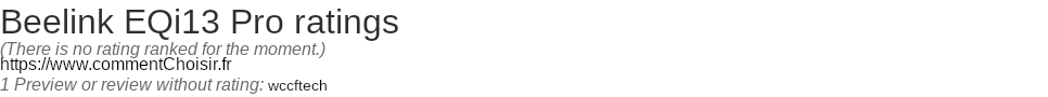 Ratings Beelink EQi13 Pro