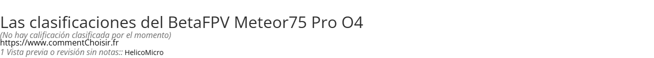 Ratings BetaFPV Meteor75 Pro O4