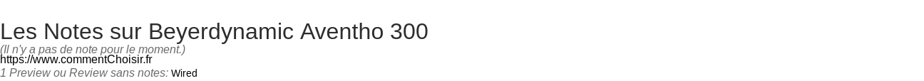 Ratings Beyerdynamic Aventho 300
