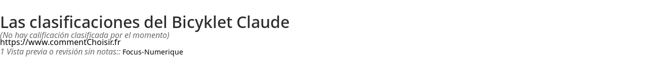 Ratings Bicyklet Claude