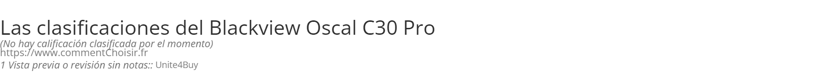 Ratings Blackview Oscal C30 Pro