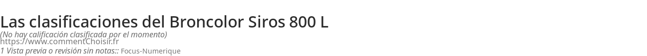 Ratings Broncolor Siros 800 L
