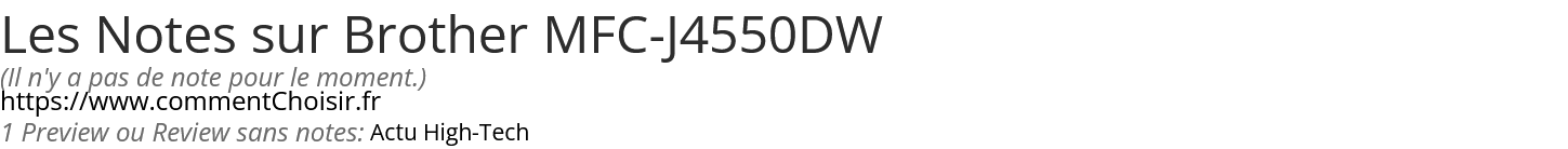 Ratings Brother MFC-J4550DW