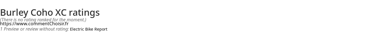 Ratings Burley Coho XC