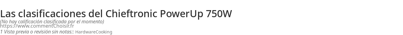 Ratings Chieftronic PowerUp 750W