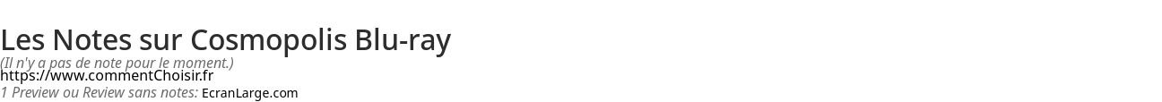 Ratings Cosmopolis Blu-ray
