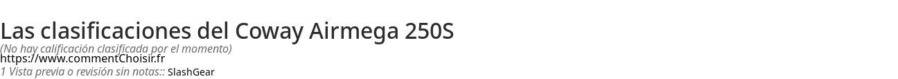 Ratings Coway Airmega 250S